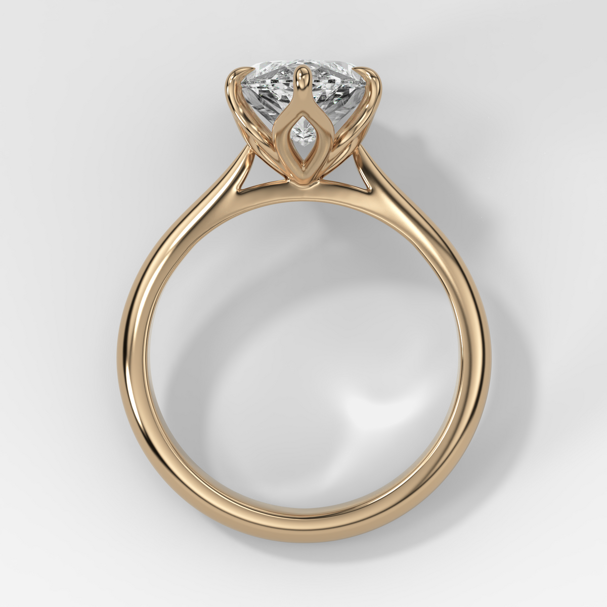 Petal Cathedral Solitaire with Marquise Cut Diamond