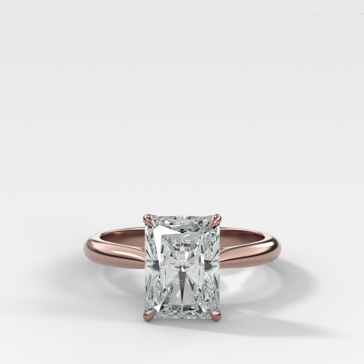 Tulip Cathedral Solitaire with Radiant Cut Diamond