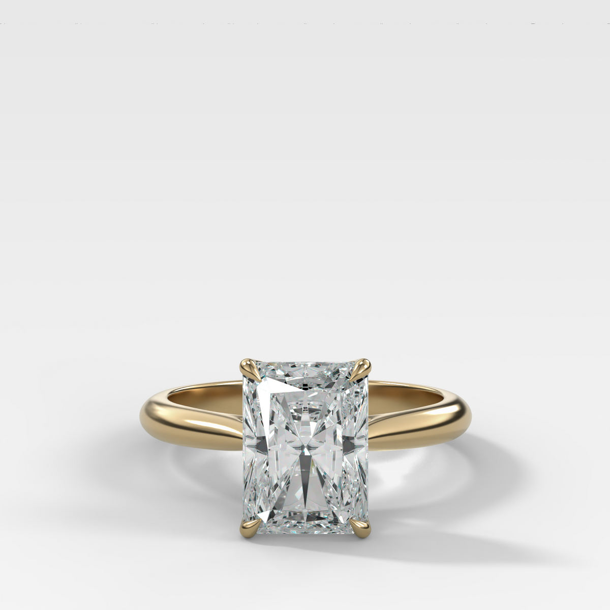 Tulip Cathedral Solitaire with Radiant Cut Diamond