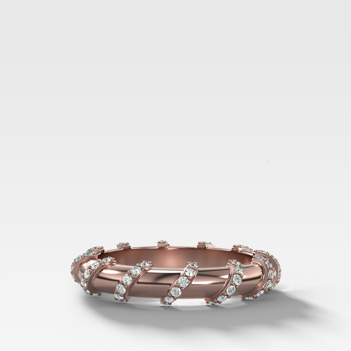 Pave Coil Diamond Eternity Band