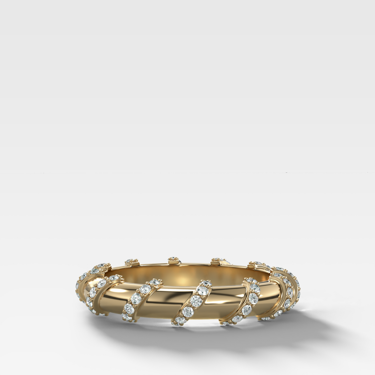 Pave Coil Diamond Eternity Band