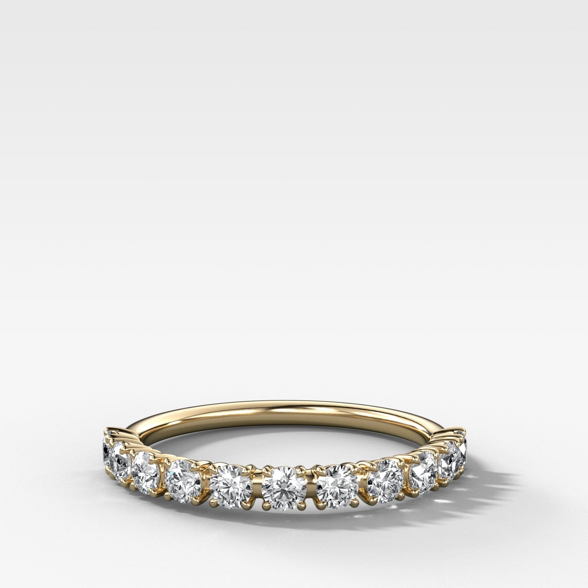 Claw Diamond Band: Odyssey Stackable Ring Band Good Stone Inc Yellow Gold 14k Natural