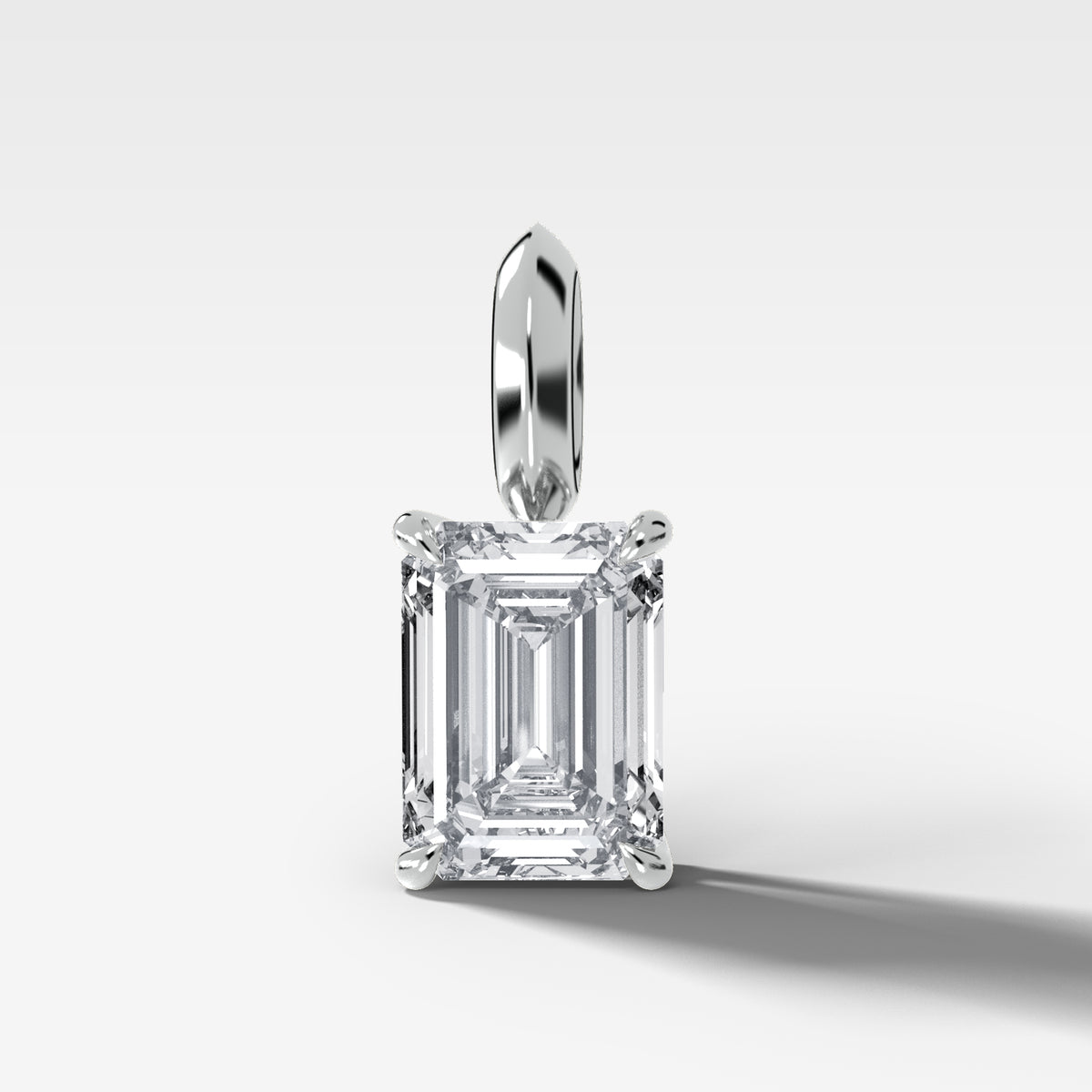 Classic Emerald Attachable Diamond Pendant