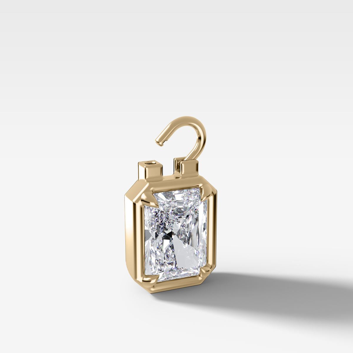 Colgante de diamantes alargado y radiante acoplable Club Lock