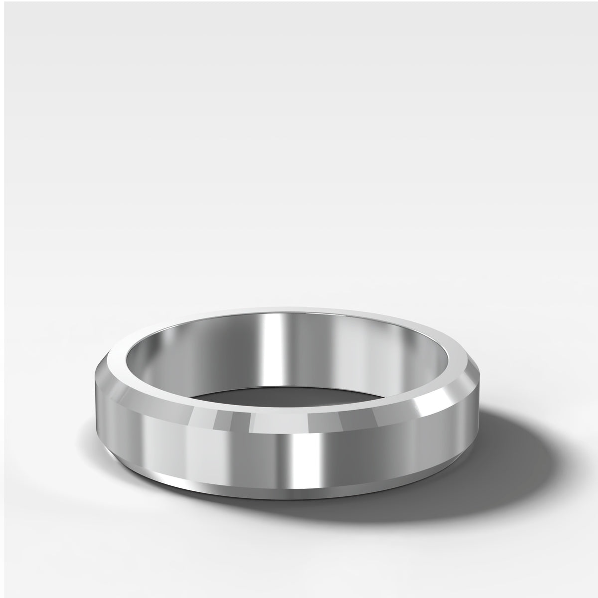 Beveled Edge Wedding Band 5mm