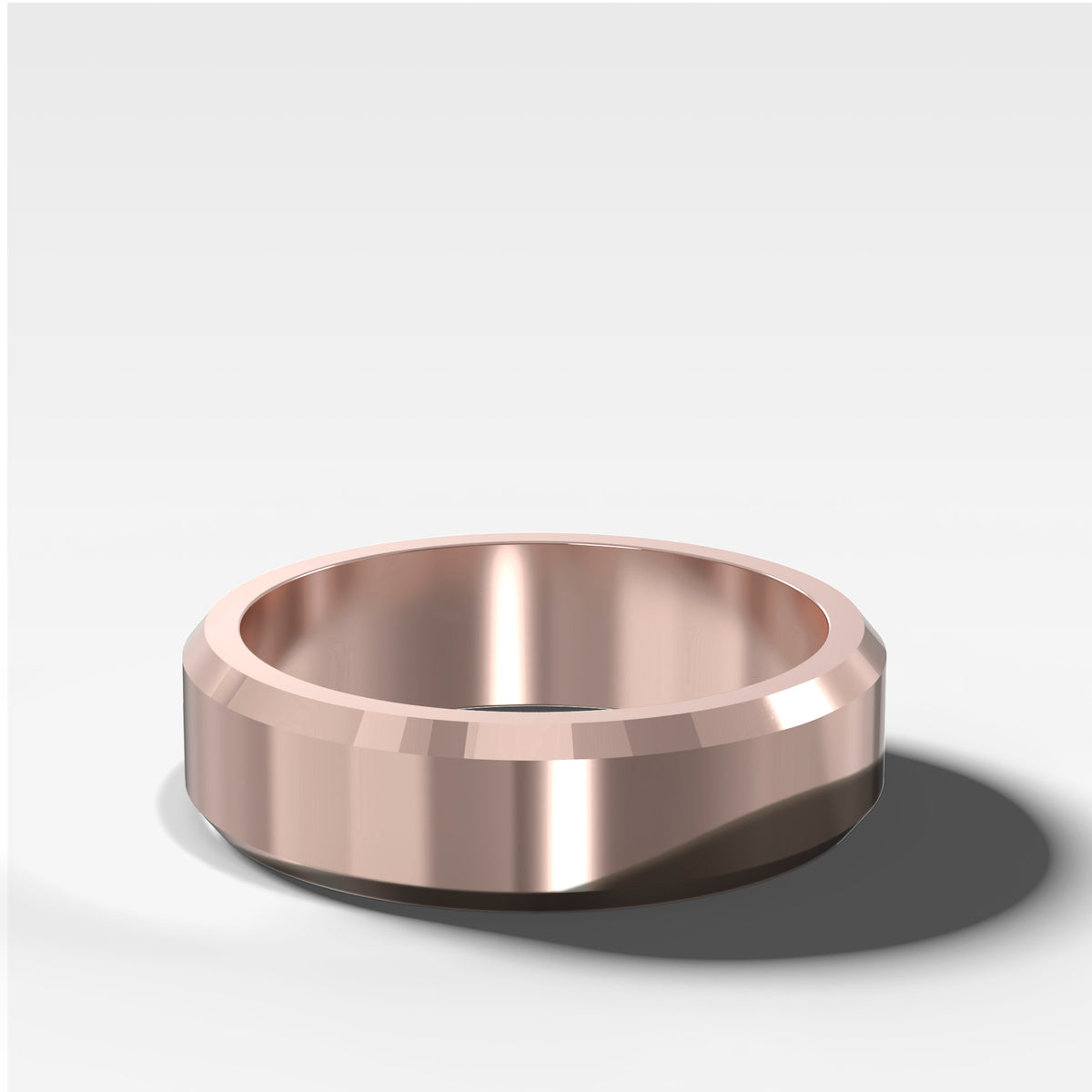 Beveled Edge Wedding Band 6mm