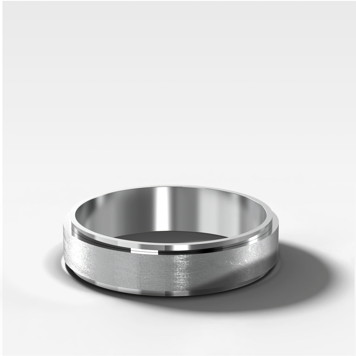 Finest Stepped Edge Matte Wedding Band 5mm