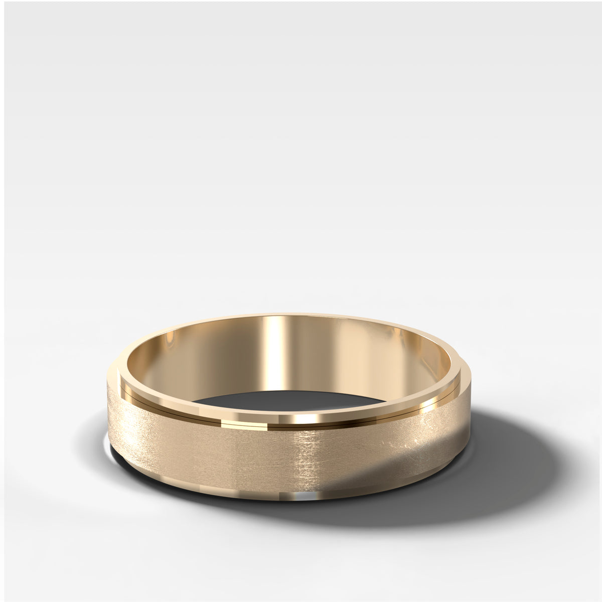 Finest Stepped Edge Matte Wedding Band 5mm