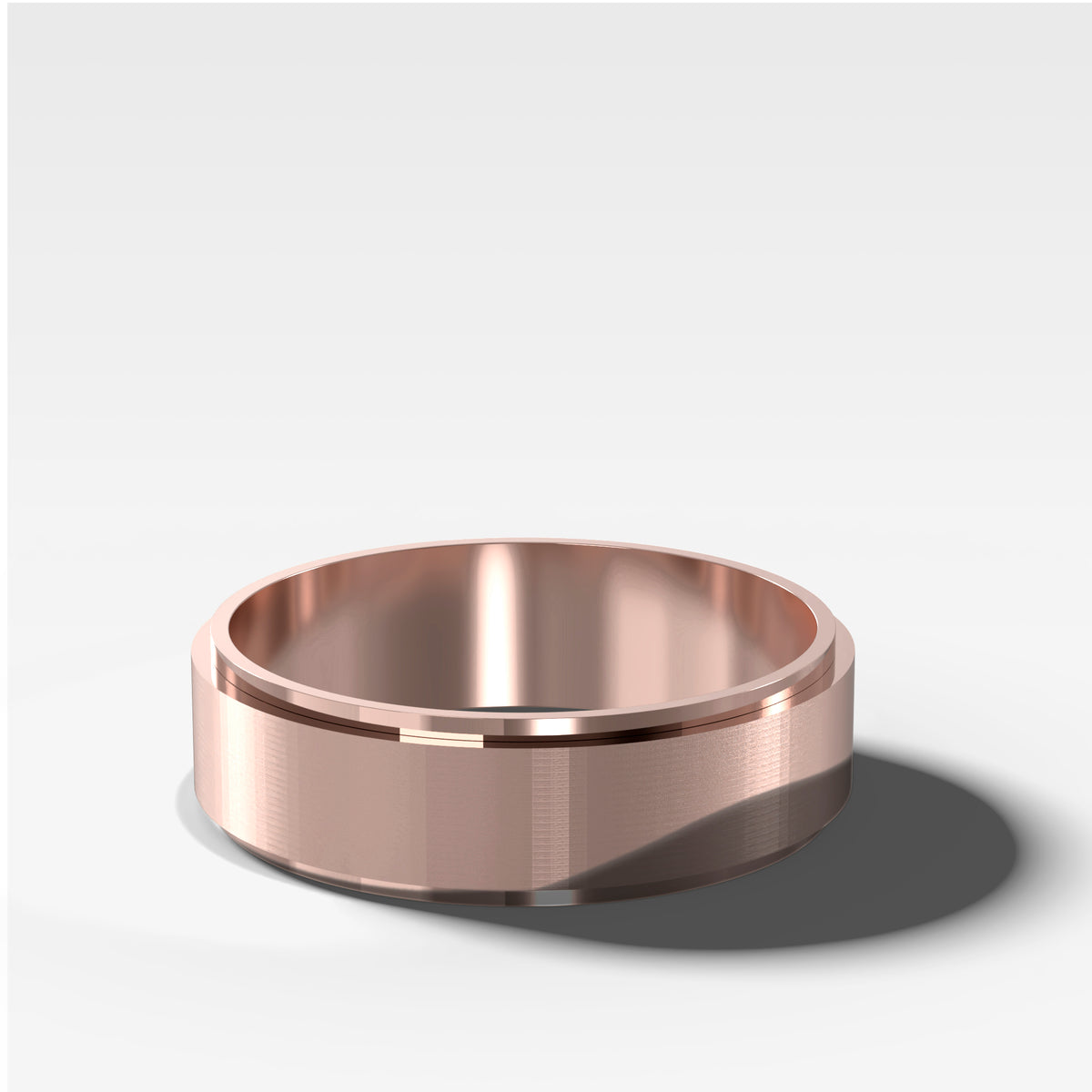 Finest Stepped Edge Wedding Band 6mm