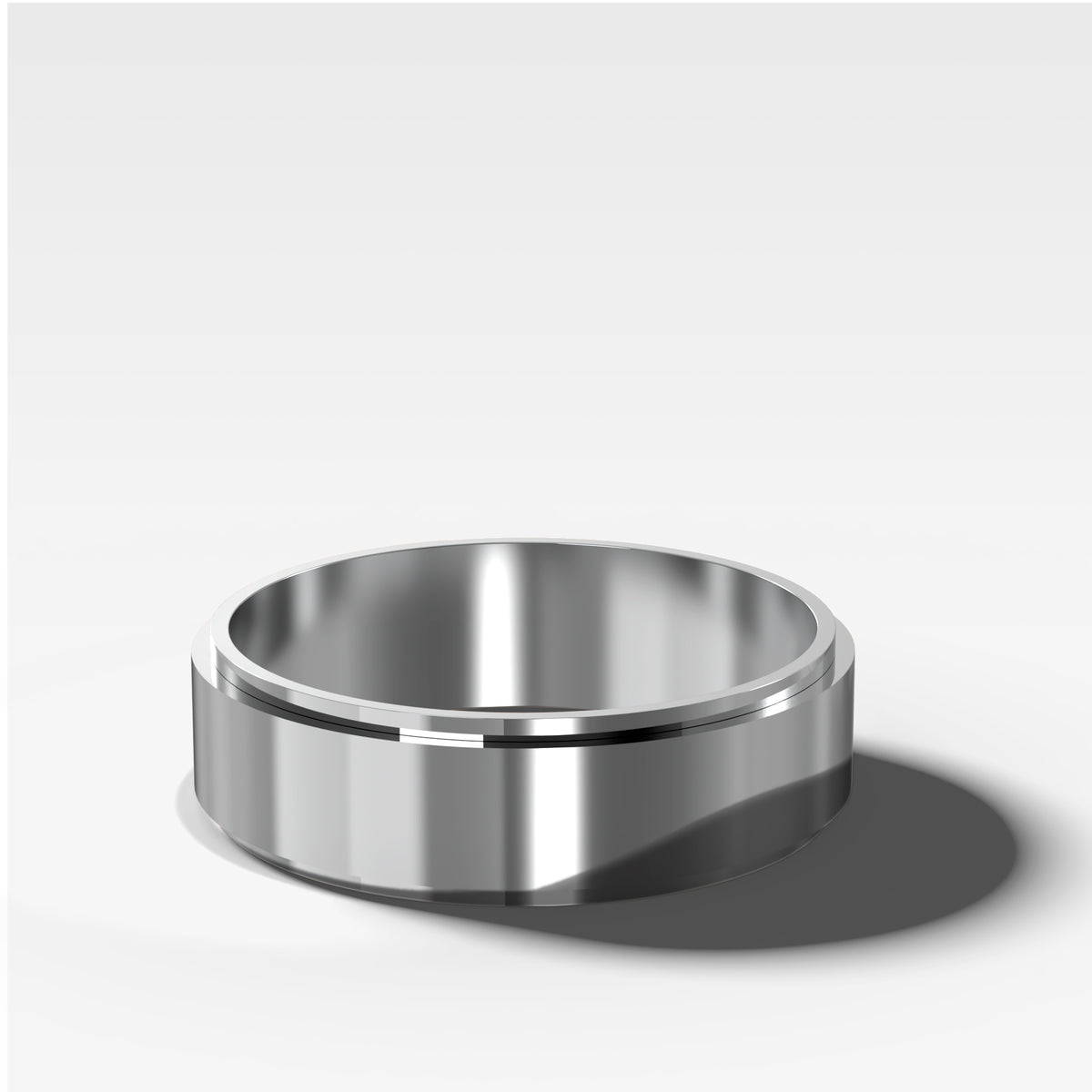 Finest Stepped Edge Wedding Band 6mm