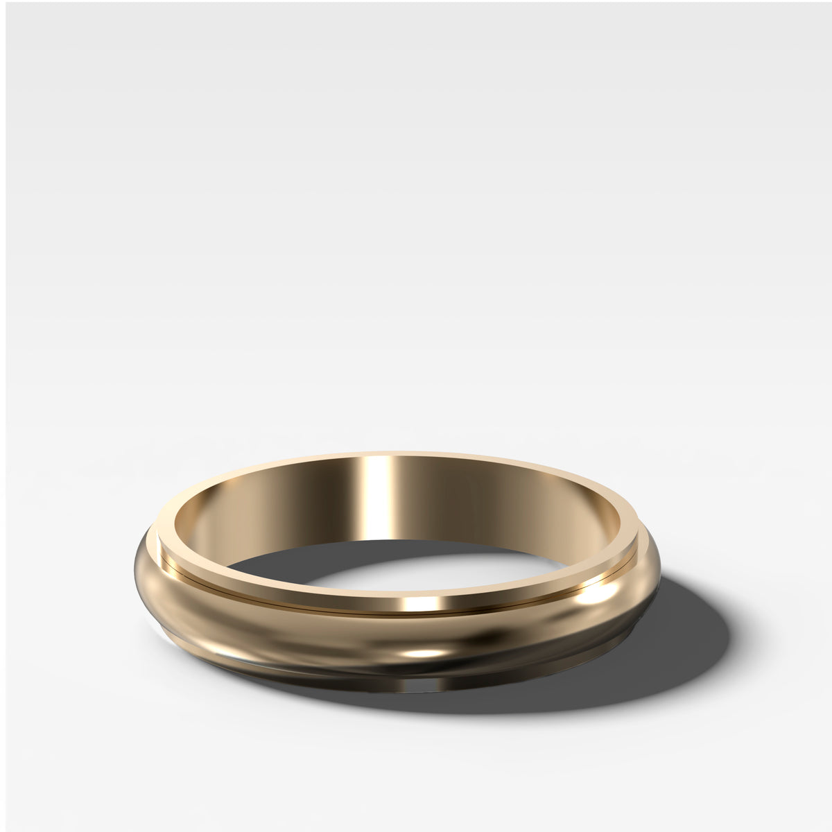 Harper Stepped Edge Wedding Band 4mm