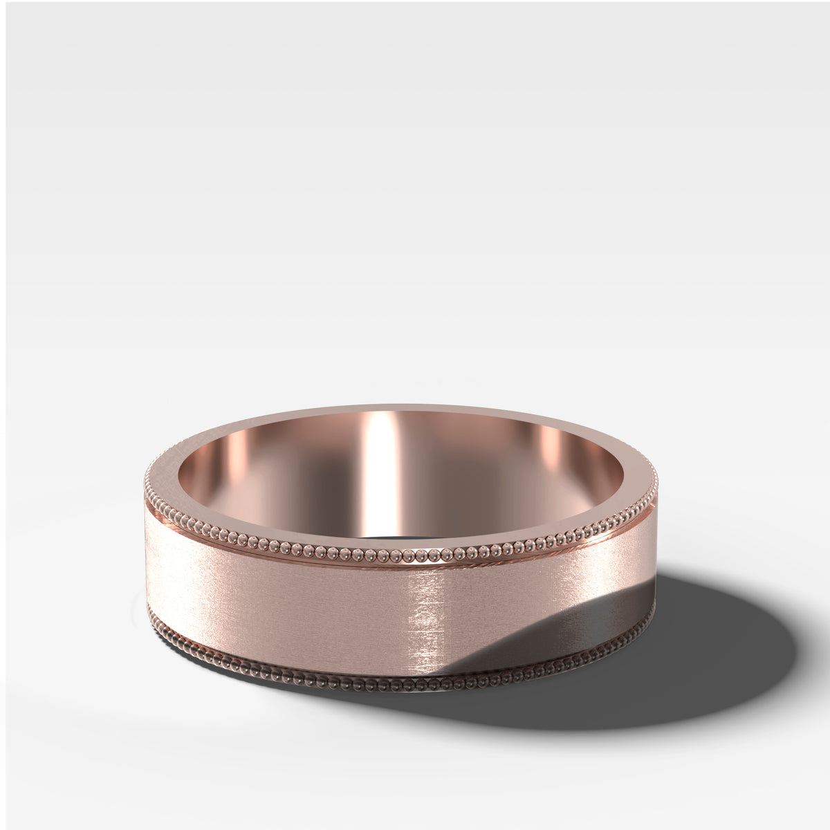 Finest Milgrain Matte Wedding Band 6mm