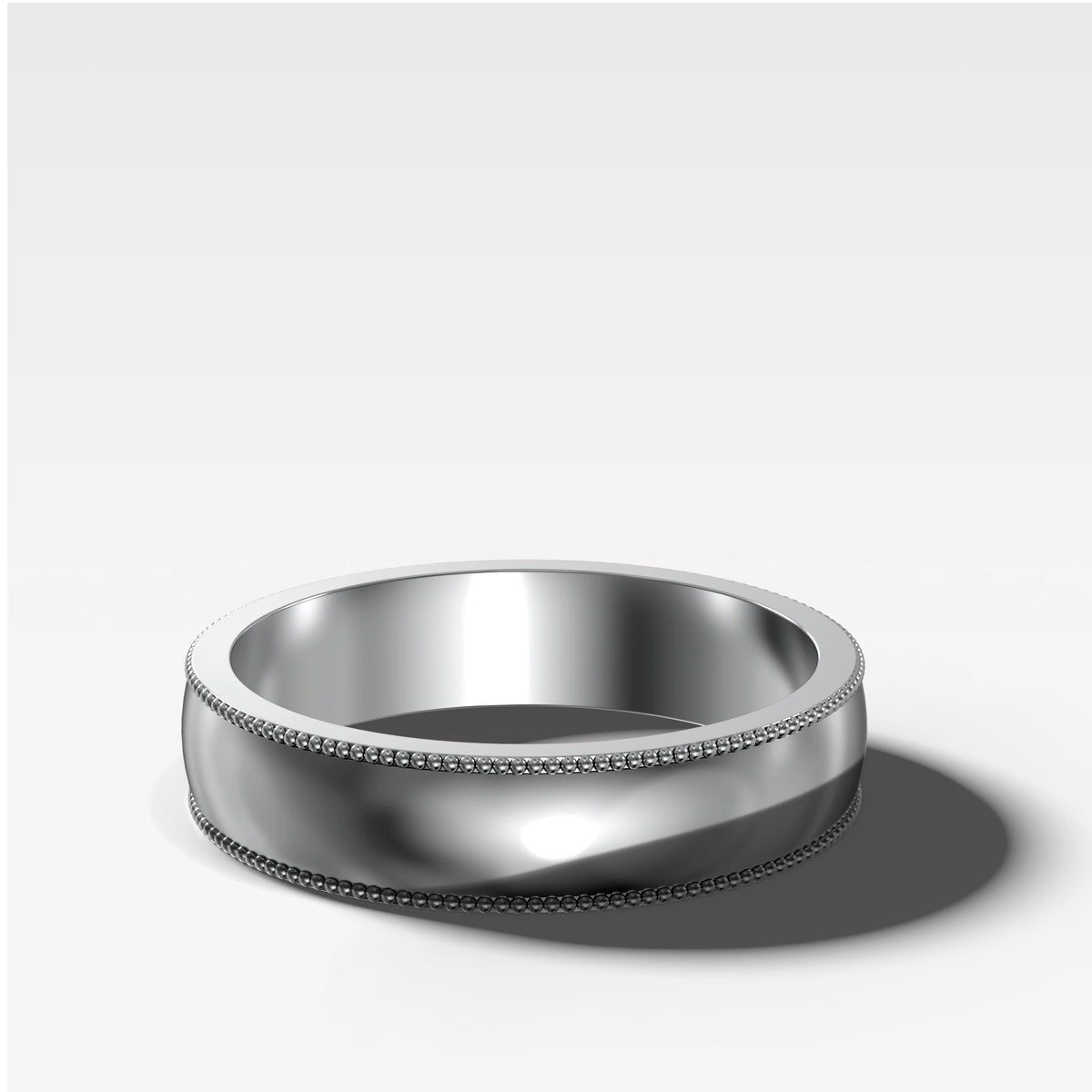 Harper Milgrain Wedding Band 5mm