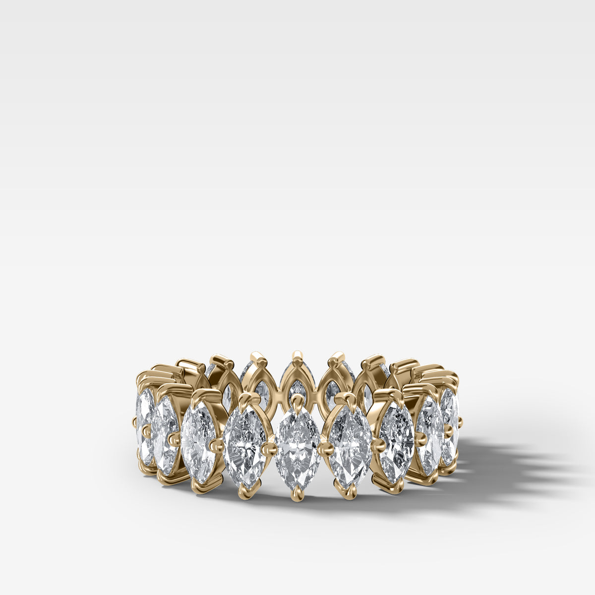 Compass-Set Eternity Band with Marquise Cut Diamonds