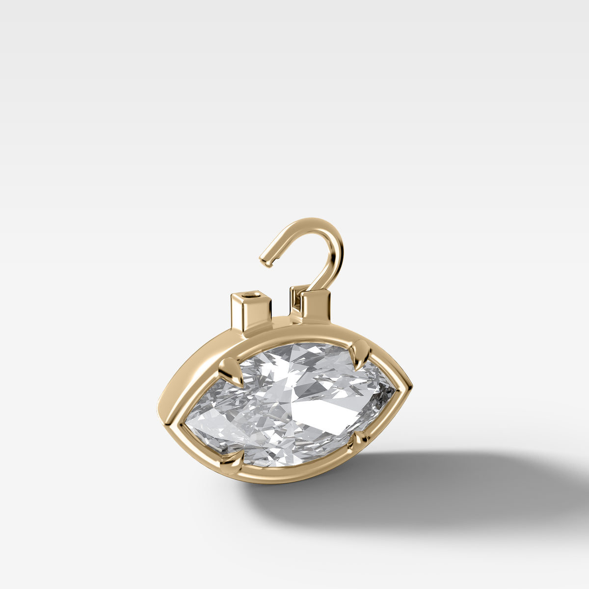 Colgante de diamantes acoplable Club Lock East West Marquise