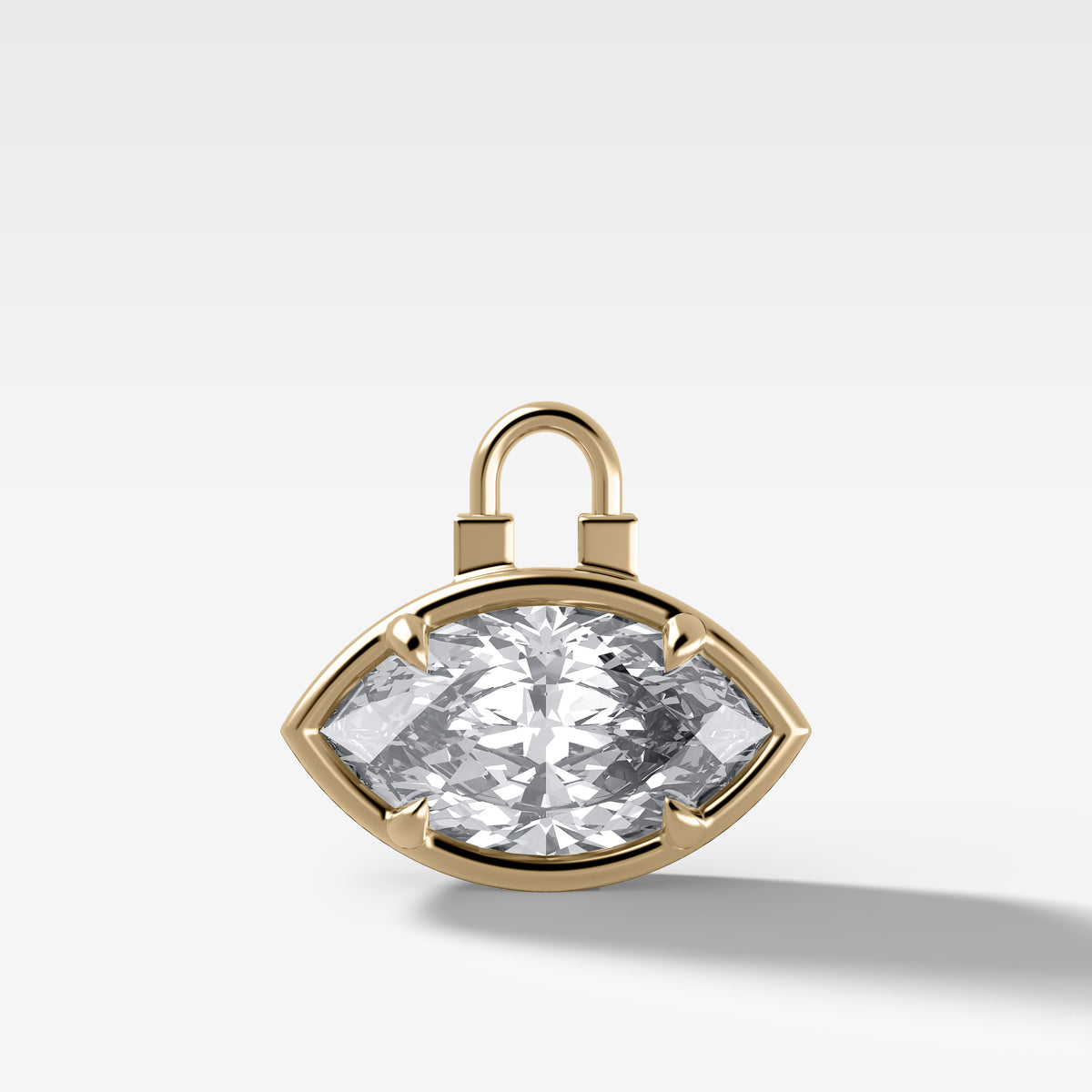 Colgante de diamantes acoplable Club Lock East West Marquise