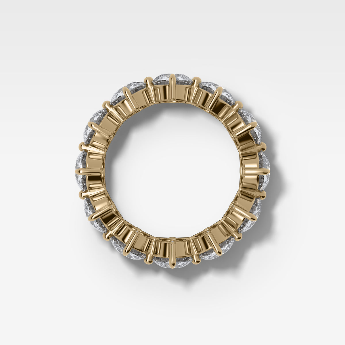 Compass-Set Eternity Band with Round Cut Diamonds