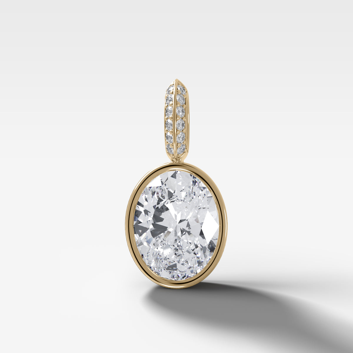 Buy Bezel Oval Pavé Bail Pendant GoodStone - Main Image