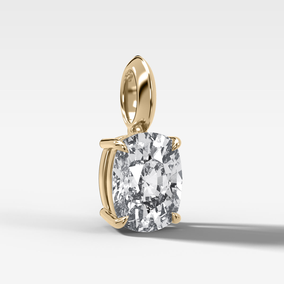 Classic Elongated Cushion Attachable Diamond Pendant