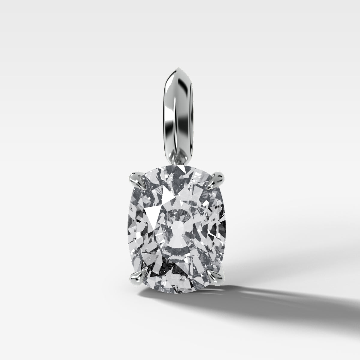 Classic Elongated Cushion Attachable Diamond Pendant