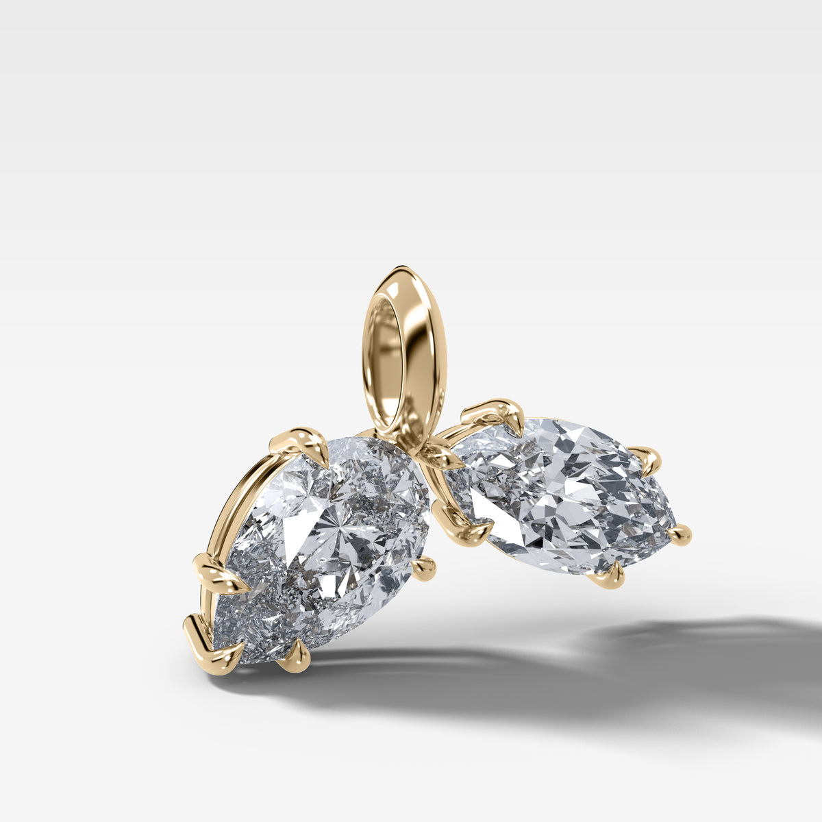 Pear and Marquise Duo Attachable Diamond Pendant
