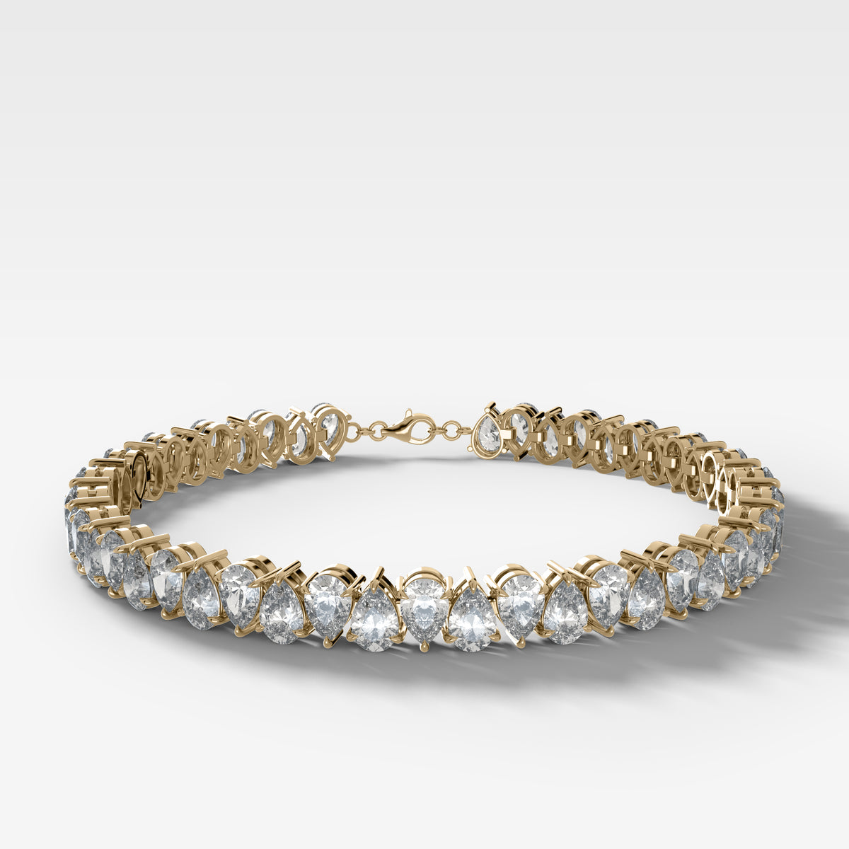 Alternating Pear Cut Tennis Bracelet (20.00 carat)