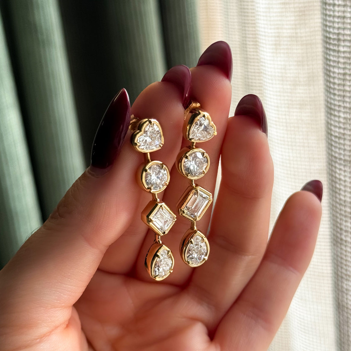 Club Mixed Shape Drop Earrings