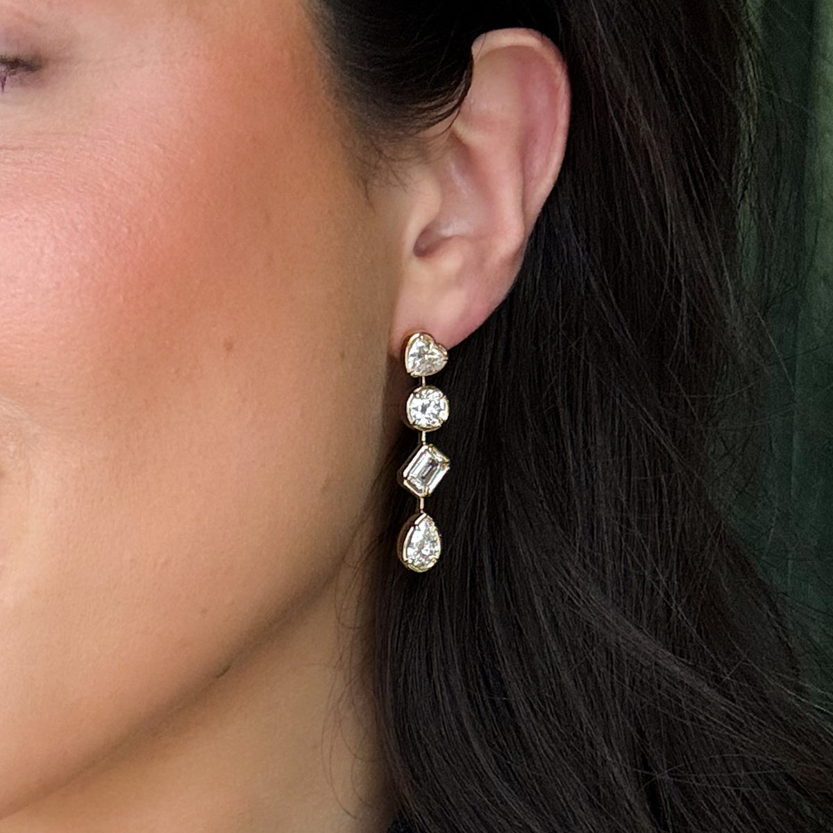 Club Mixed Shape Drop Earrings