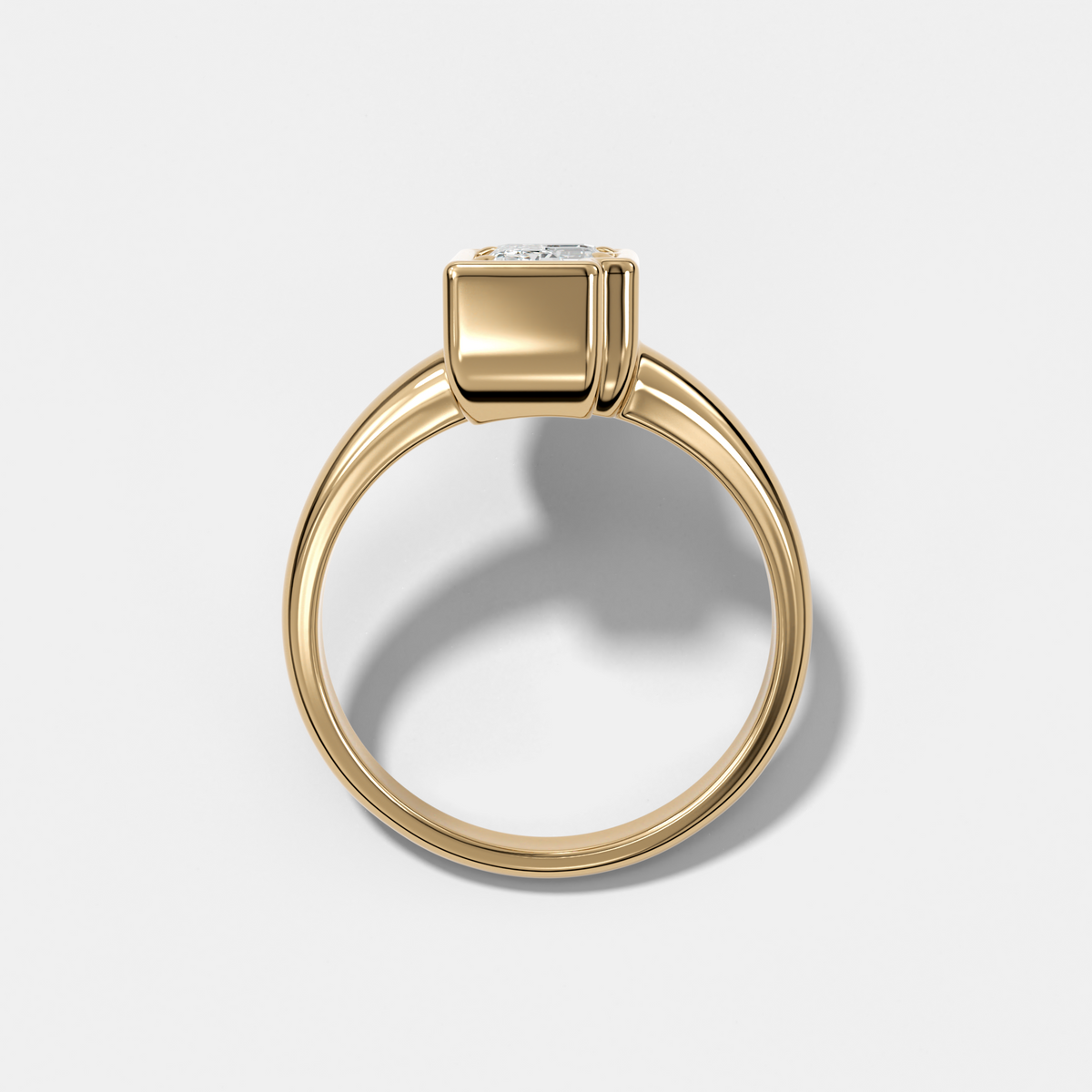 Anillo con inicial de diamantes Club - Letra F