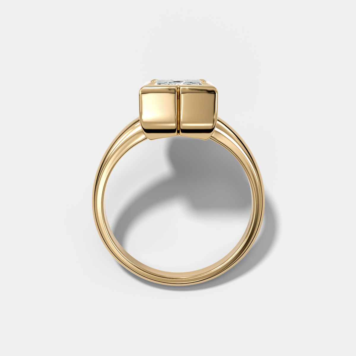 Anillo con inicial de diamantes Club - Letra H