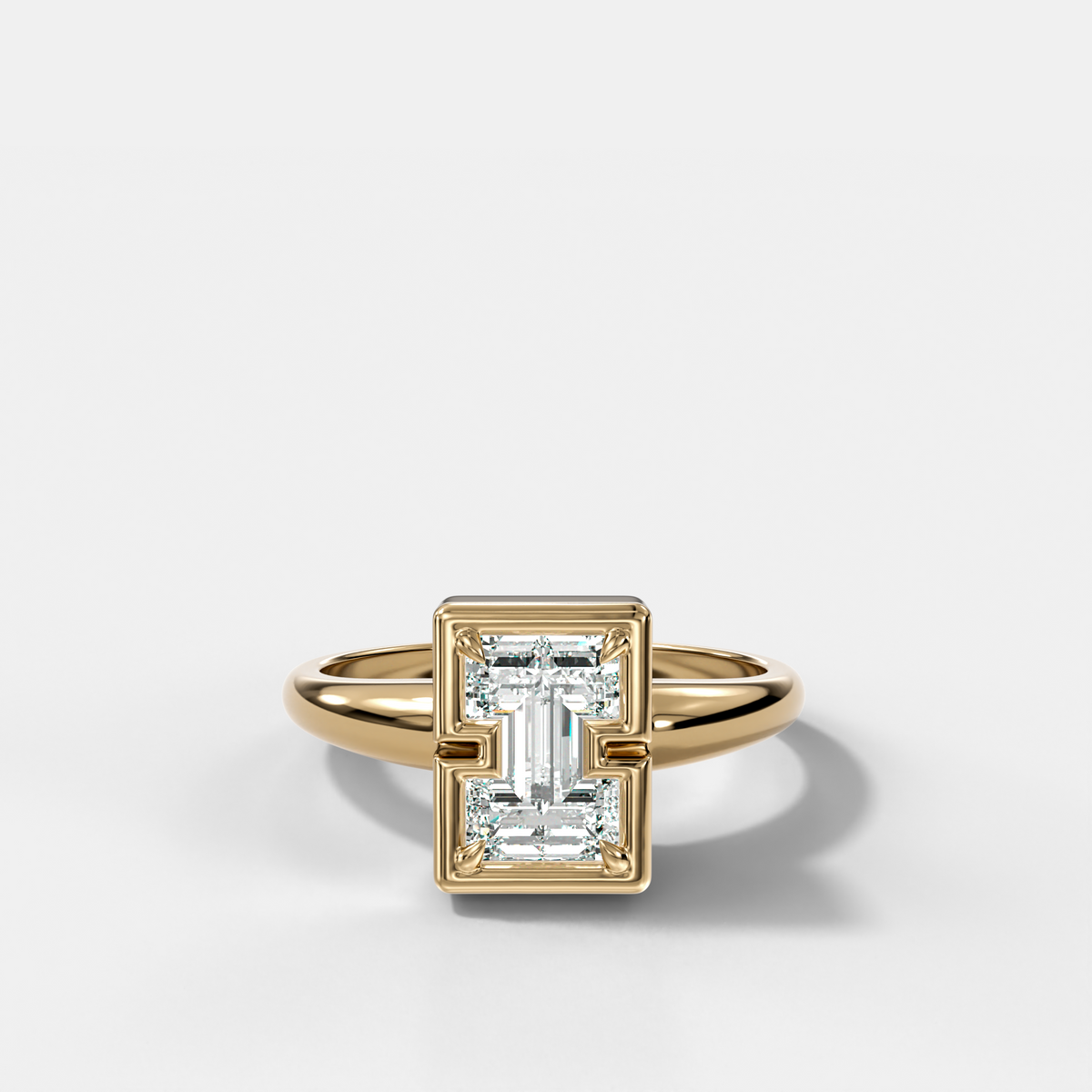 Anillo con inicial de diamantes Club - Letra I