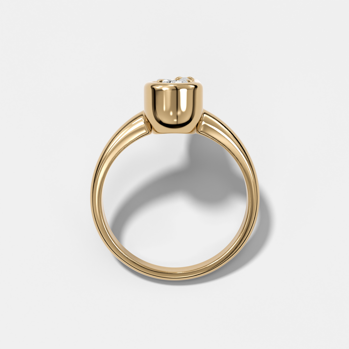 Anillo con inicial de diamantes Club - Letra J