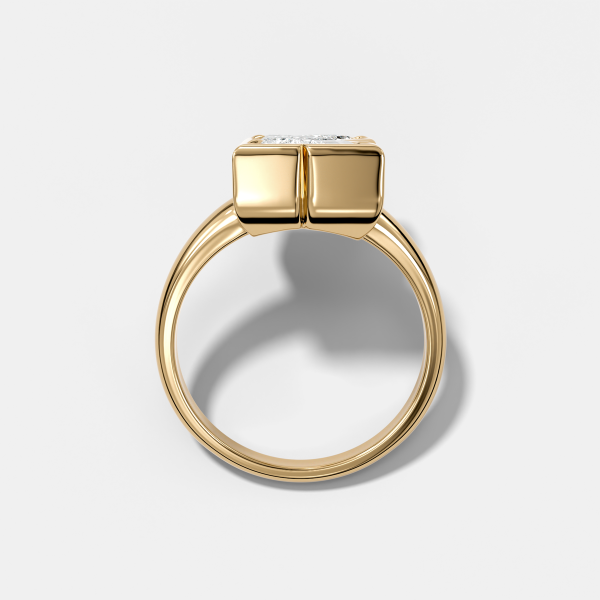 Anillo con inicial de diamantes Club - Letra K