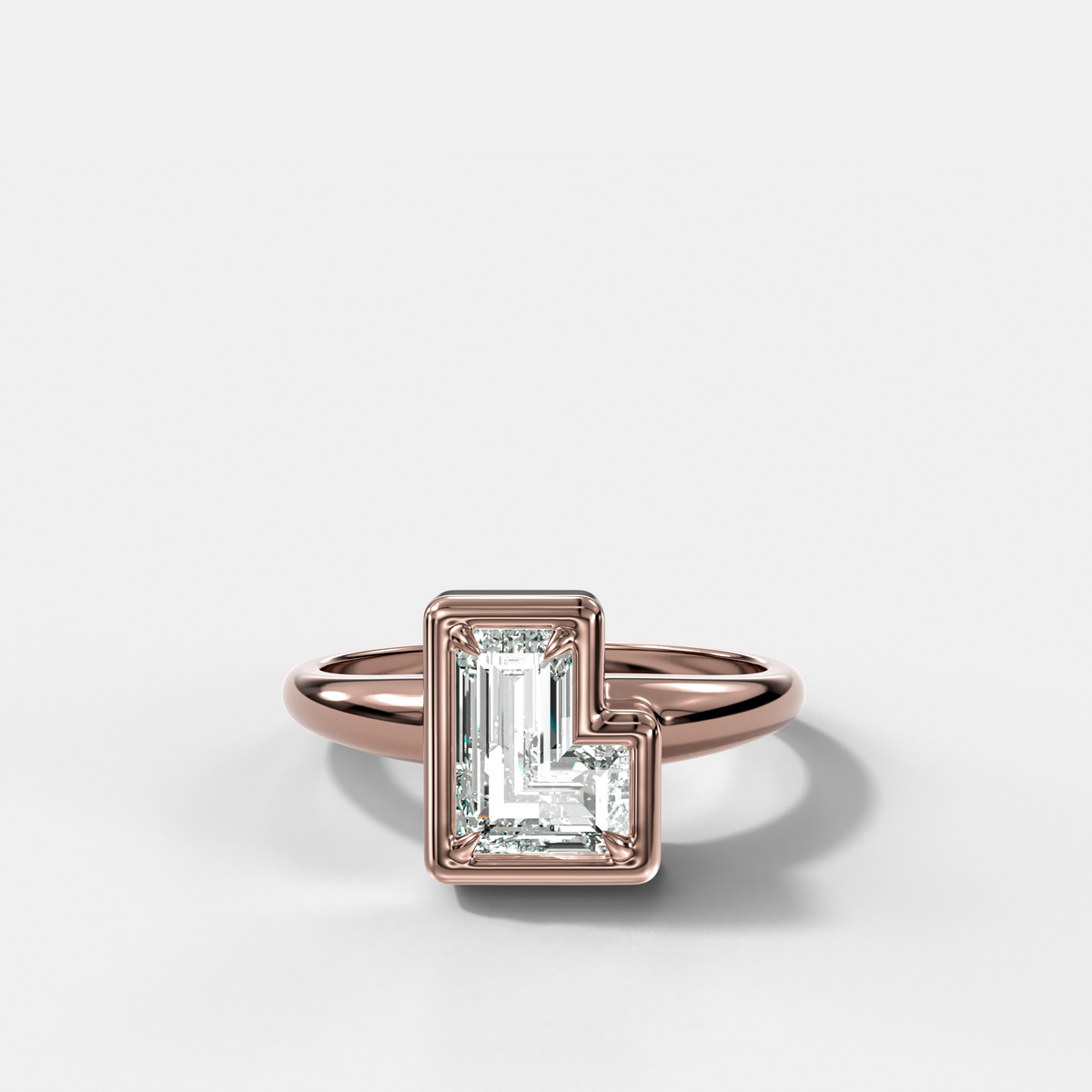 Anillo con inicial de diamantes Club - Letra L