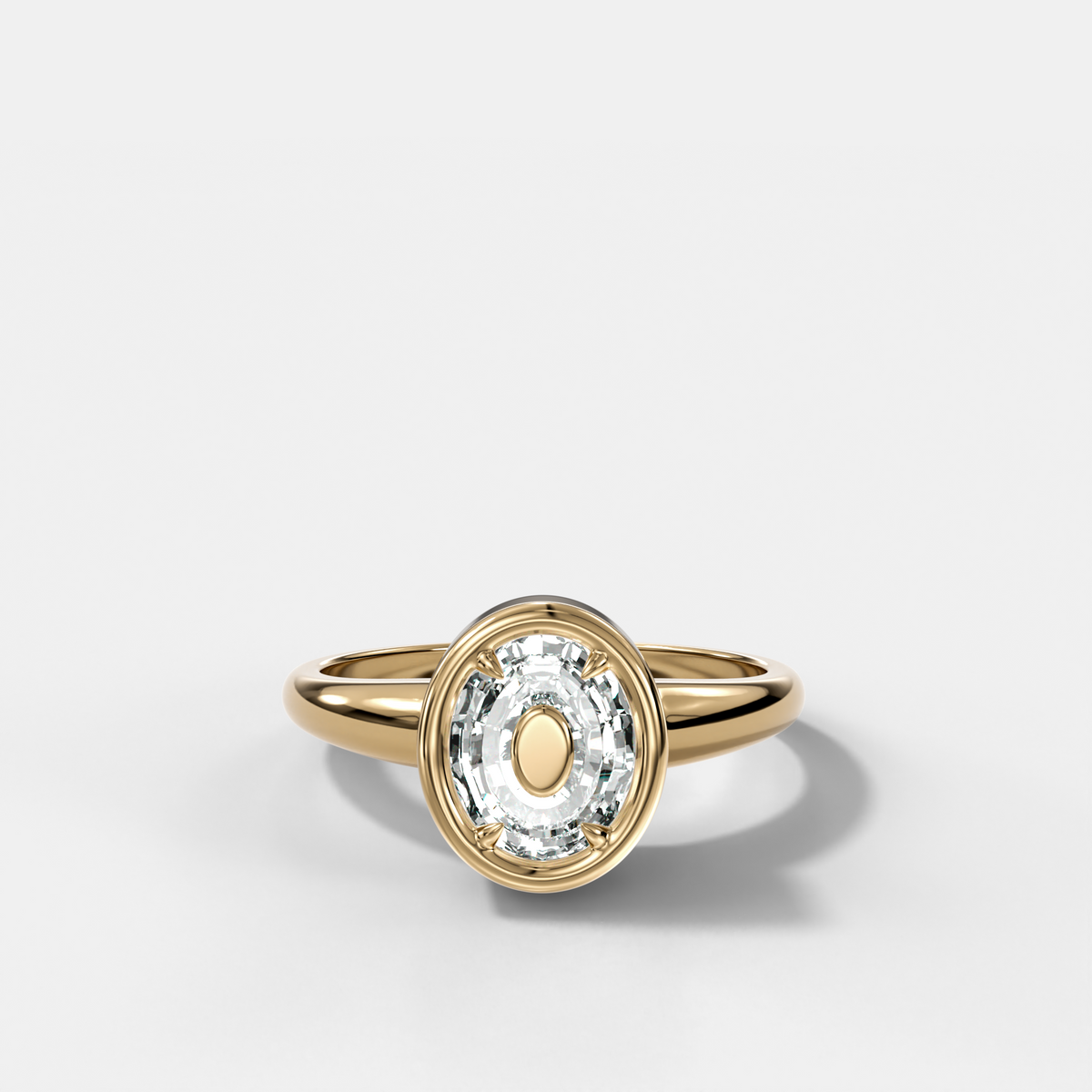 Anillo con inicial de diamantes Club - Letra O