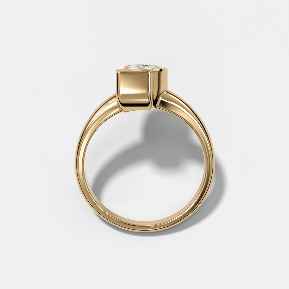 Anillo con inicial de diamantes Club - Letra P