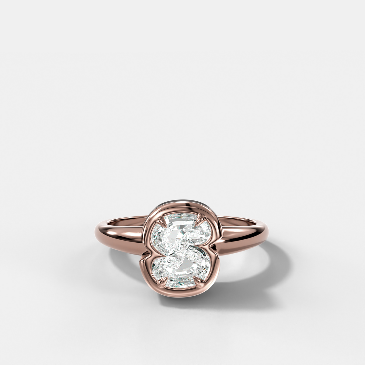 Anillo con inicial de diamantes Club - Letra S