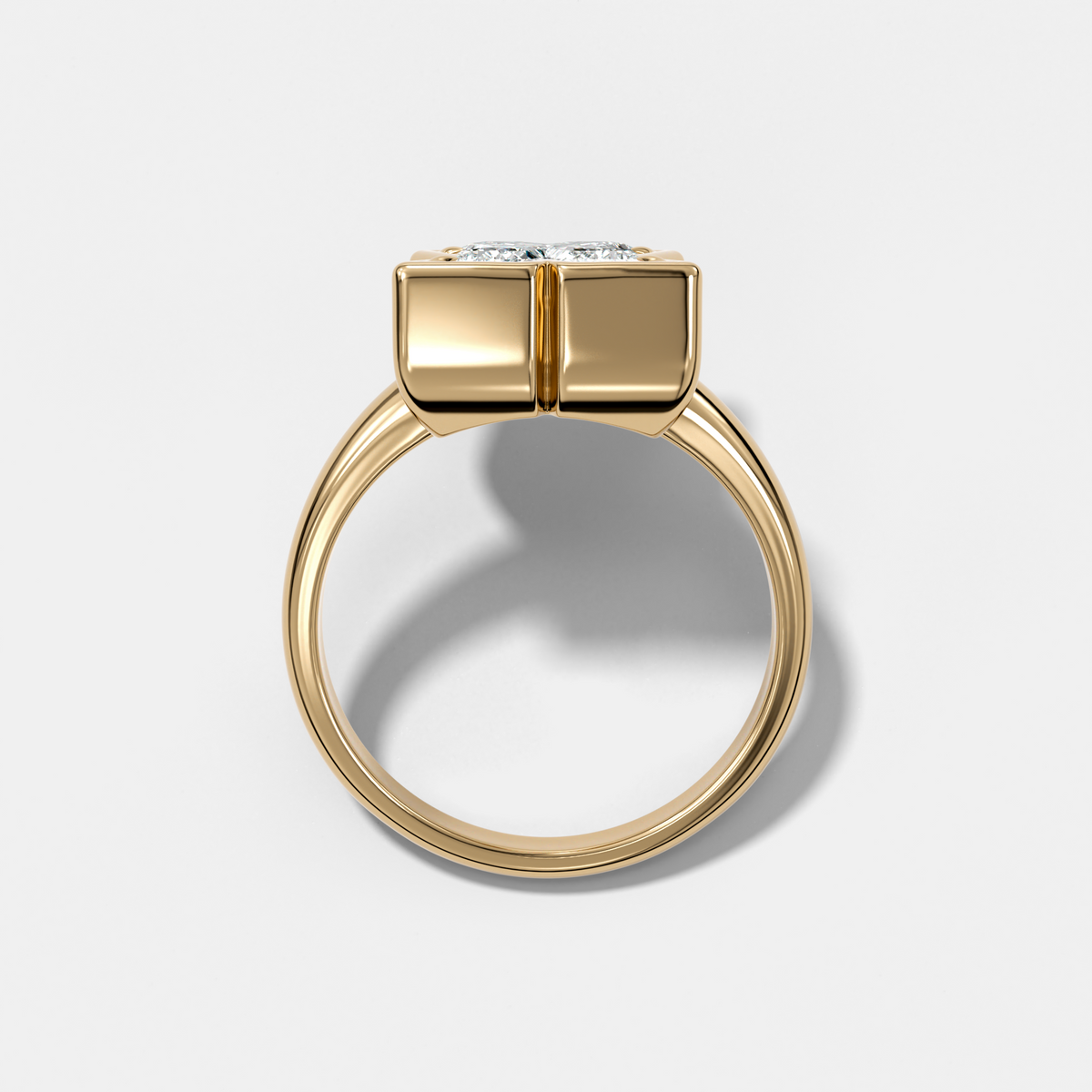 Anillo con inicial de diamantes Club - Letra X