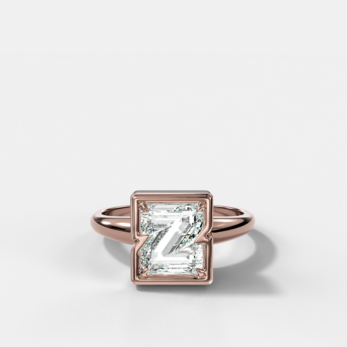 Club Diamond Initial Ring - Letter Z