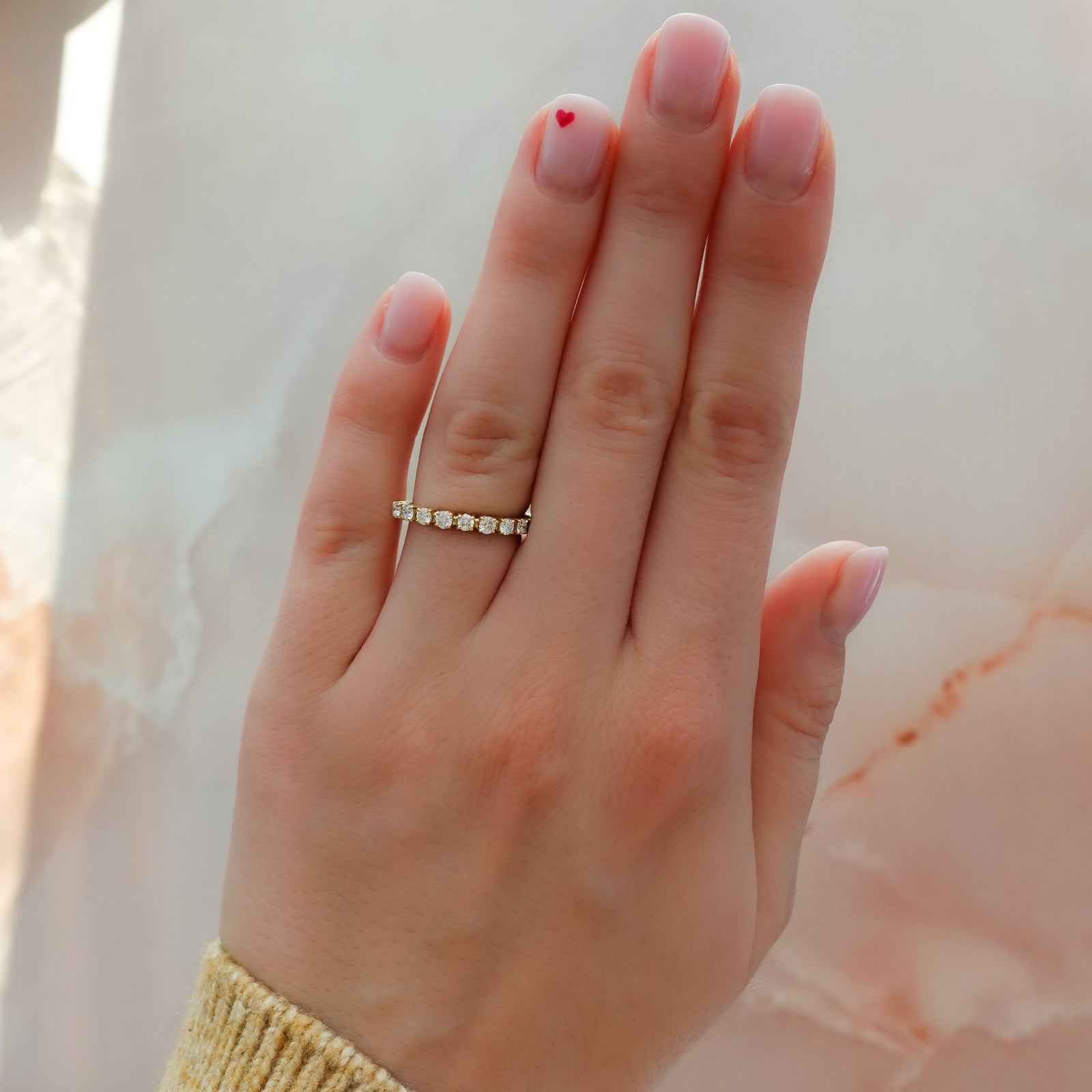 Claw Diamond Band: Odyssey Stackable Ring Band Good Stone Inc Yellow Gold 14k Natural