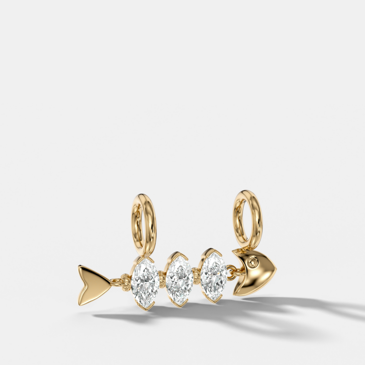 Pisces East West Attachable Diamond Pendant