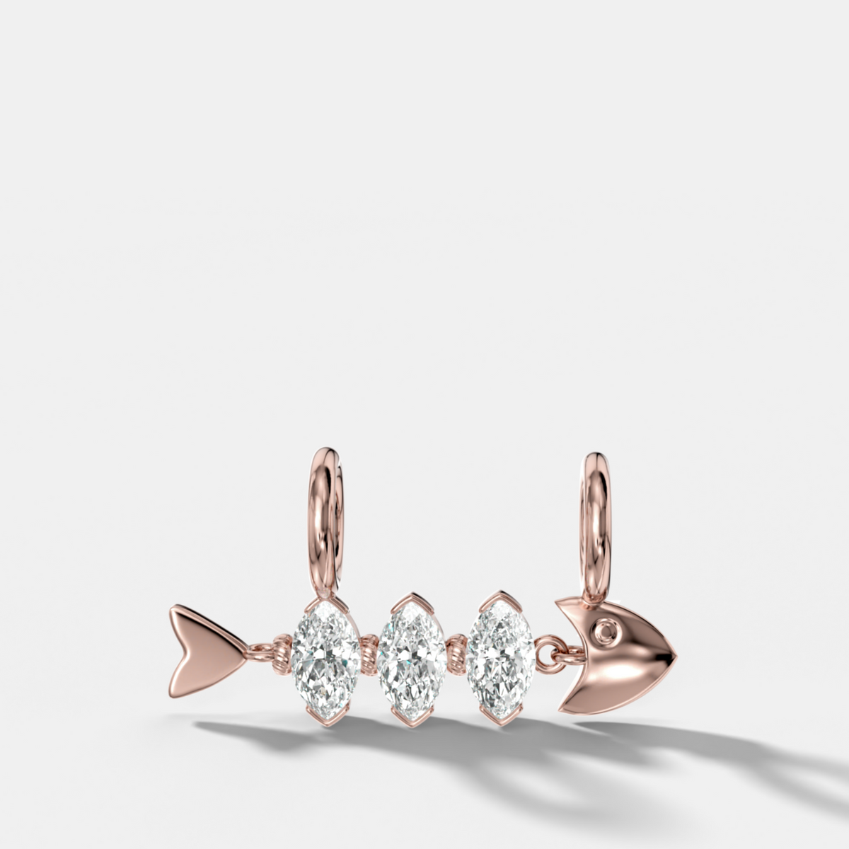 Pisces East West Attachable Diamond Pendant