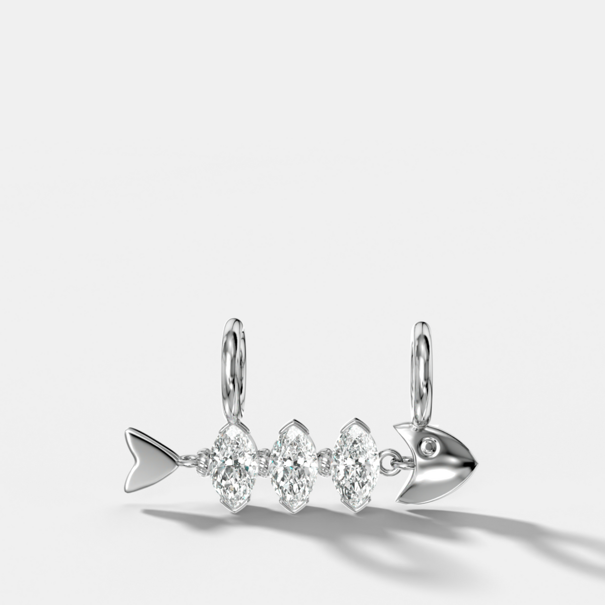 Pisces East West Attachable Diamond Pendant