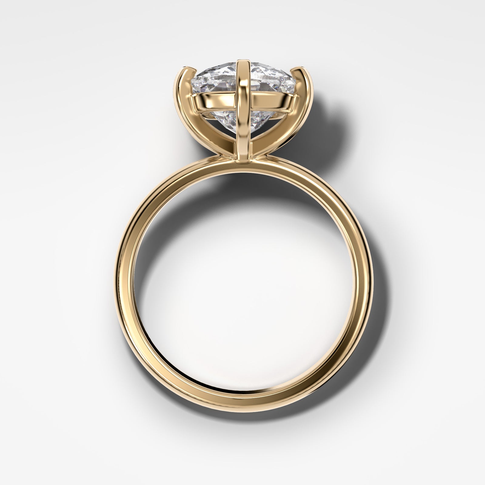 Nova Solitaire With Cushion Cut by Good Stone in Yellow Gold