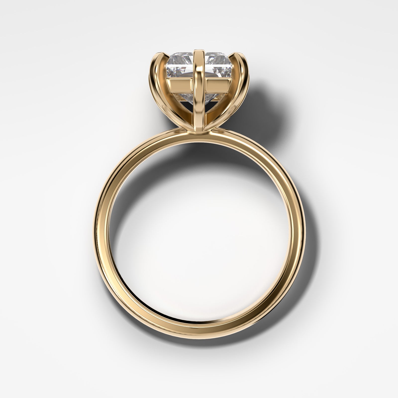 Nova Solitaire With Radiant Cut by Good Stone in Yellow Gold