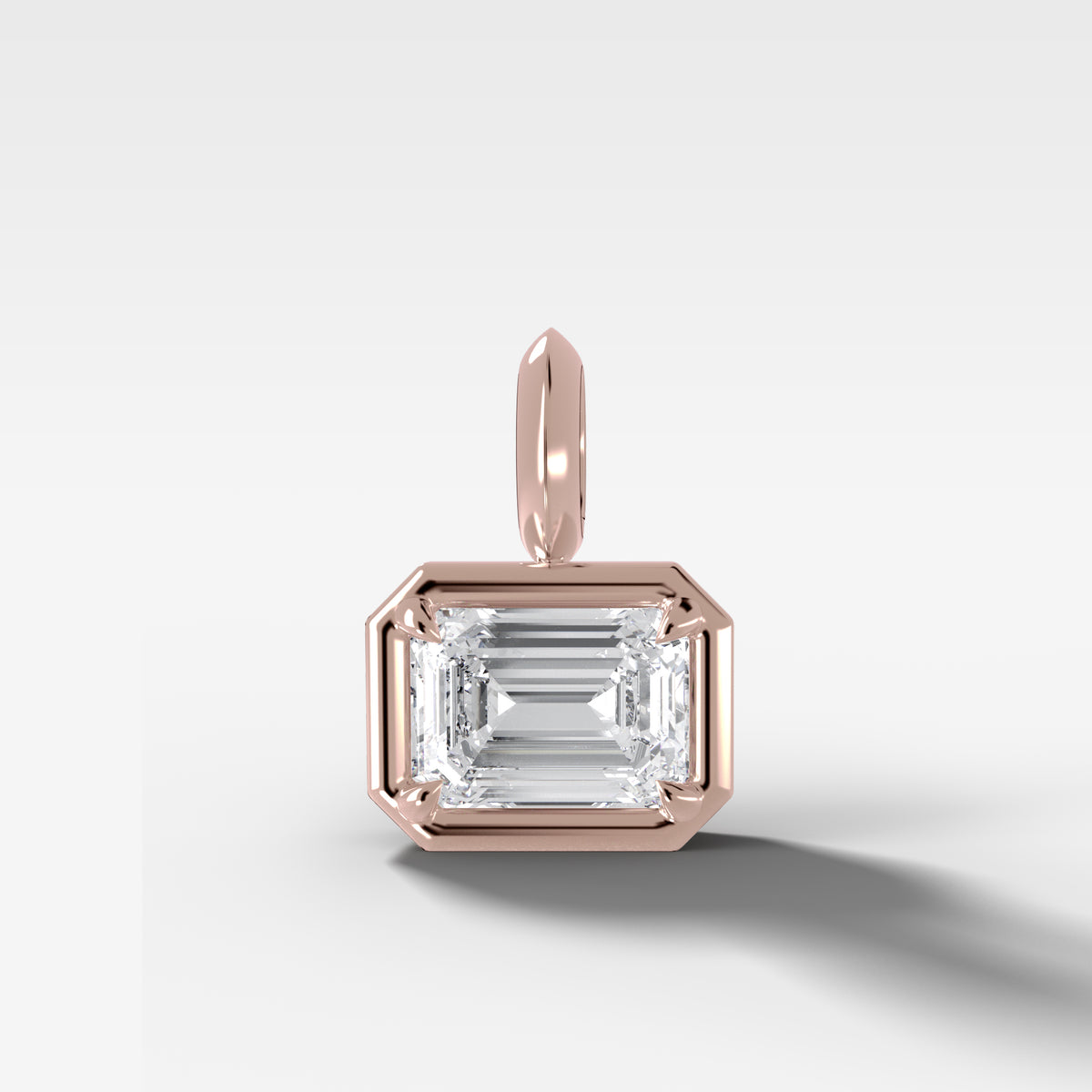 East West Club Emerald Attachable Diamond Pendant