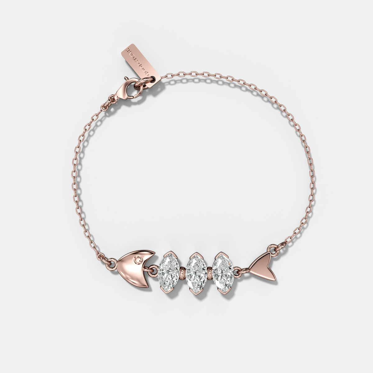 Pisces Bracelet with Marquise Cut Diamonds