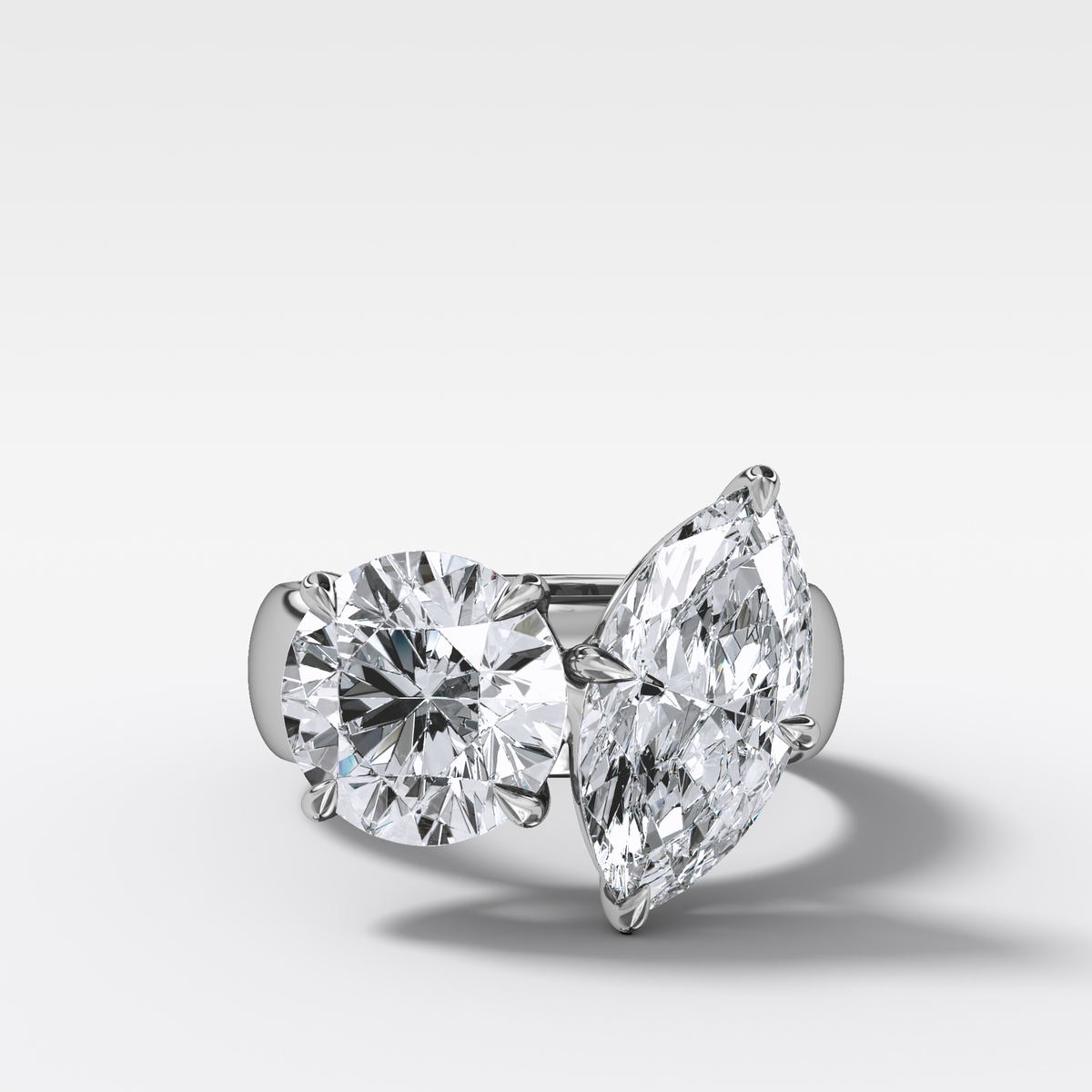 Harper Toi et Moi Engagement Ring with Marquise and Round Cuts