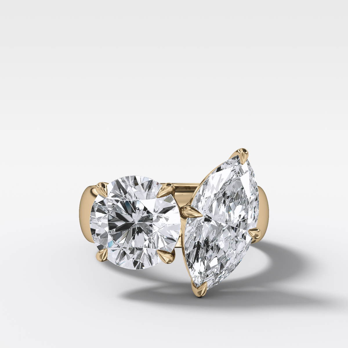 Harper Toi et Moi Engagement Ring with Marquise and Round Cuts