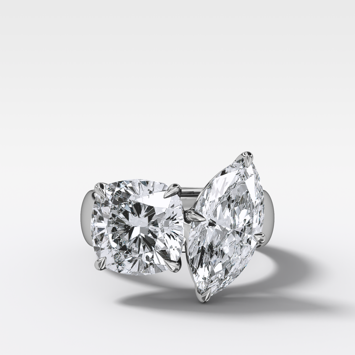 Harper Toi et Moi Engagement Ring with Marquise and Cushion Cuts
